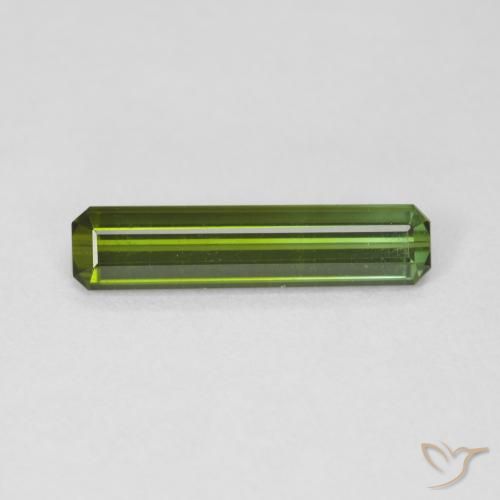 1.47 ct Green Tourmaline, 15.4 x 3.6 mm Octagon Cut From Mozambique, Photo A