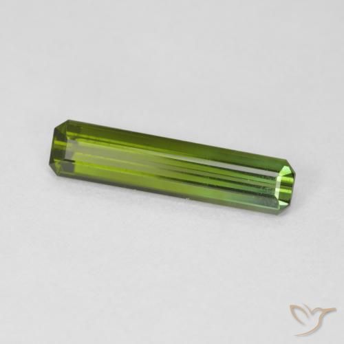1.47 ct Green Tourmaline Stone, Natural Tourmaline in Octagon Step Cut Shape for Sale