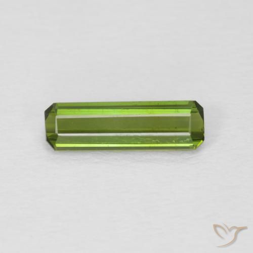 0.82ct Natural Deep Green Tourmaline, Emerald Cut, VVS