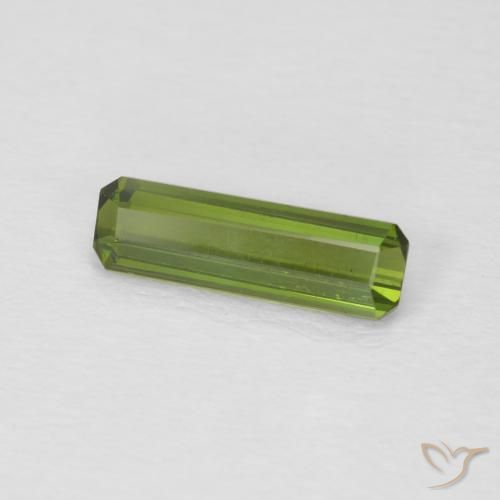 0.82 ct Green Tourmaline Stone, Natural Tourmaline in Octagon Step Cut Shape for Sale