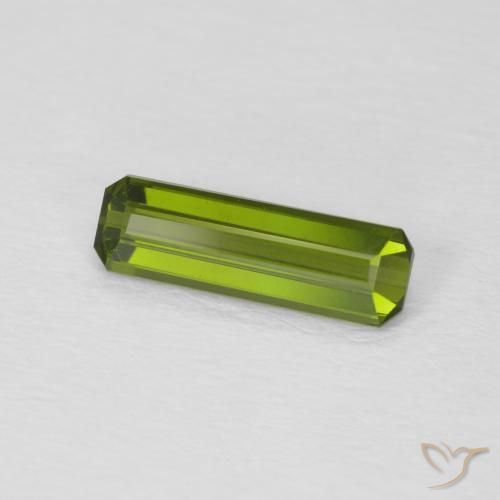0.85 ct Green Tourmaline Stone, Natural Tourmaline in Octagon Step Cut Shape for Sale