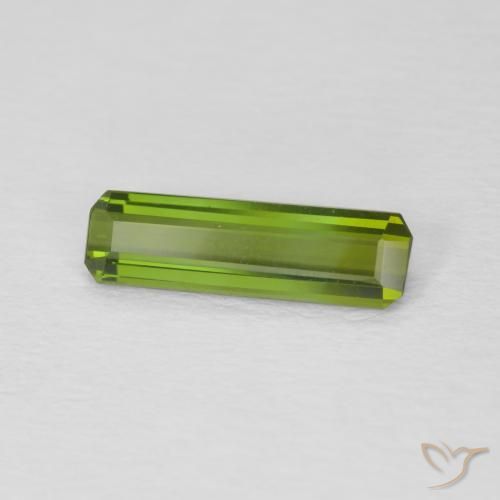 1.01 ct Green Tourmaline Stone, Natural Tourmaline in Octagon Step Cut Shape for Sale