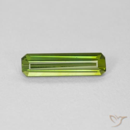 0.82ct Natural Earthy Green Tourmaline, Emerald Cut, VVS