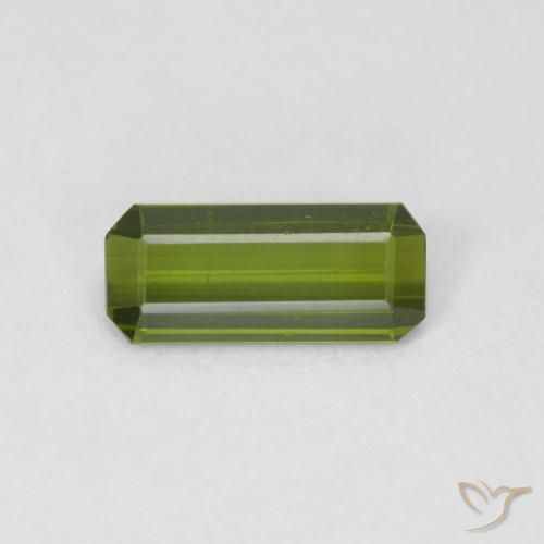 1.05ct Natural Deep Green Tourmaline, Emerald Cut, VVS