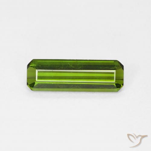 1.00ct Natural Deep Green Tourmaline, Emerald Cut, VS
