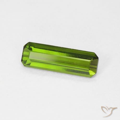 1.00 ct Green Tourmaline Stone, Natural Tourmaline in Octagon Step Cut Shape for Sale