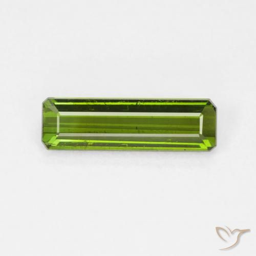 1.14ct Natural Yellowish Green Tourmaline, Emerald Cut, VS