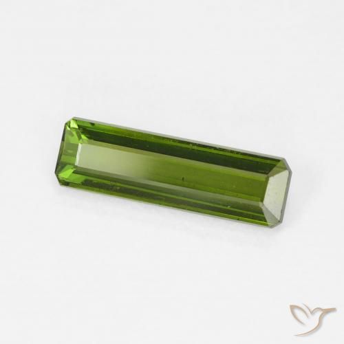 1.14 ct Green Tourmaline Stone, Natural Tourmaline in Octagon Step Cut Shape for Sale