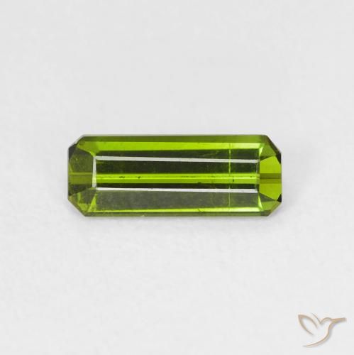 0.69ct Natural Deep Green Tourmaline, Emerald Cut, VS