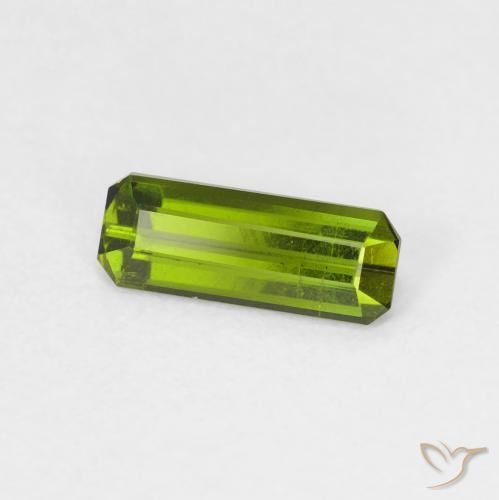 0.69 ct Green Tourmaline Stone, Natural Tourmaline in Octagon Step Cut Shape for Sale