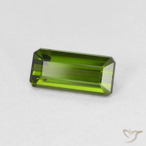 1.00 ct Green Tourmaline Stone, Natural Tourmaline in Octagon Step Cut Shape for Sale