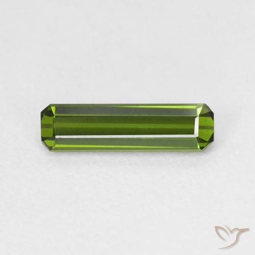 0.83ct Natural Yellowish Green Tourmaline, Emerald Cut, VVS