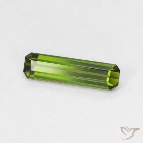 0.83 ct Green Tourmaline Stone, Natural Tourmaline in Octagon Step Cut Shape for Sale