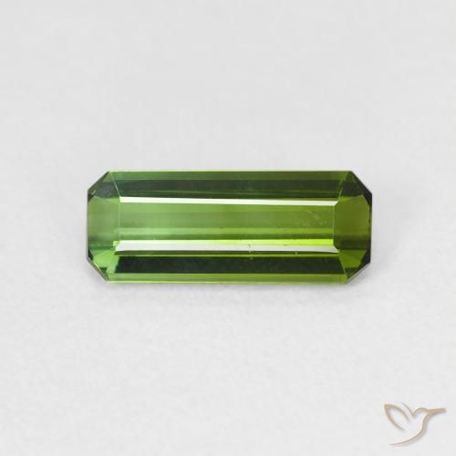 0.88ct Natural Forest Green Tourmaline, Emerald Cut, VVS-VS
