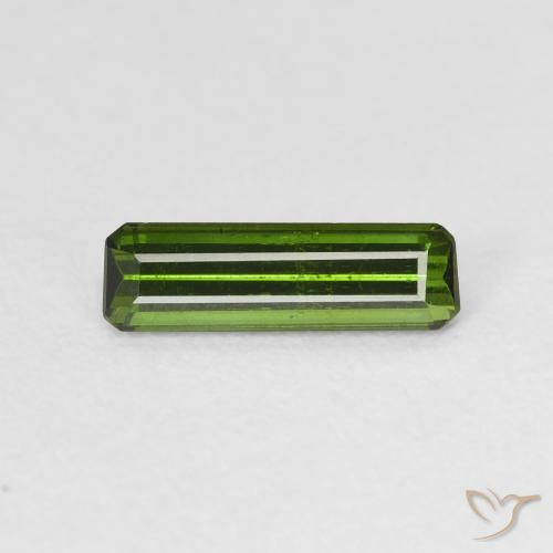 0.92ct Natural Deep Green Tourmaline, Emerald Cut, VS