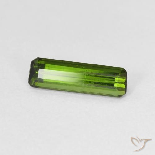 0.92 ct Green Tourmaline Stone, Natural Tourmaline in Octagon Step Cut Shape for Sale