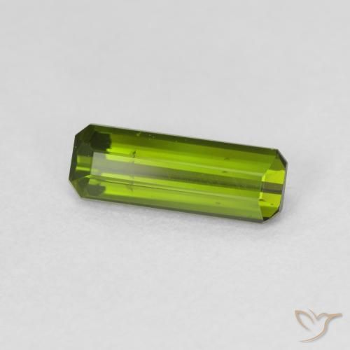 0.90 ct Green Tourmaline Stone, Natural Tourmaline in Octagon Step Cut Shape for Sale