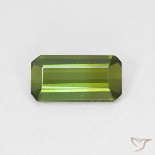 1.03ct Natural Forest Green Tourmaline, Emerald Cut, VVS