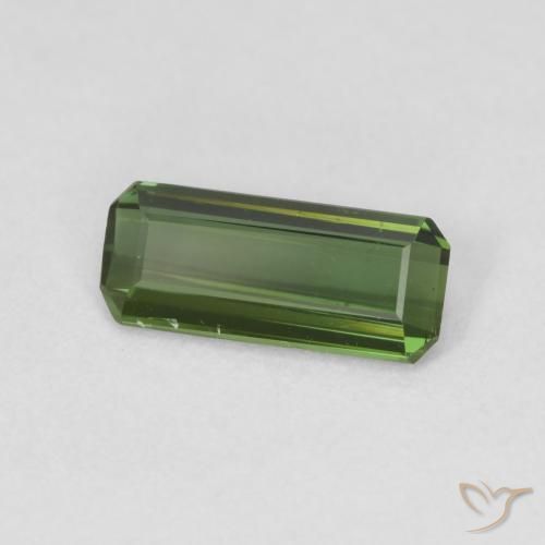 1.00 ct Green Tourmaline Stone, Natural Tourmaline in Octagon Step Cut Shape for Sale