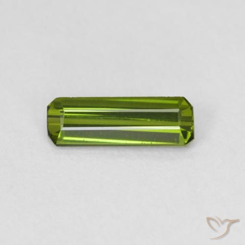 0.61ct Natural Warm Green Tourmaline, Emerald Cut, VVS-VS