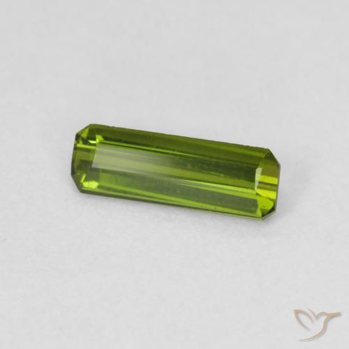 0.61 ct Green Tourmaline Stone, Natural Tourmaline in Octagon Step Cut Shape for Sale