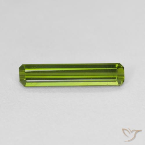 1.36ct Natural Medium Green Tourmaline, Emerald Cut, VVS-VS