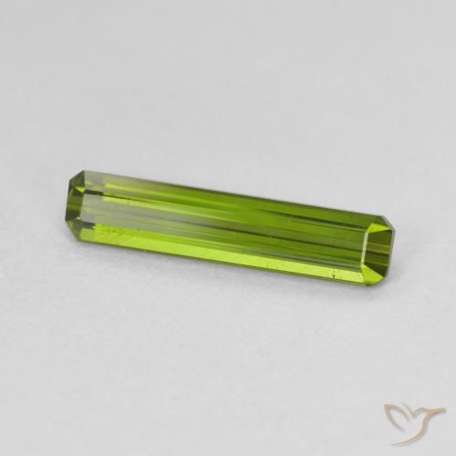 1.36 ct Green Tourmaline Stone, Natural Tourmaline in Octagon Step Cut Shape for Sale