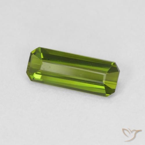 0.83 ct Green Tourmaline Stone, Natural Tourmaline in Octagon Step Cut Shape for Sale