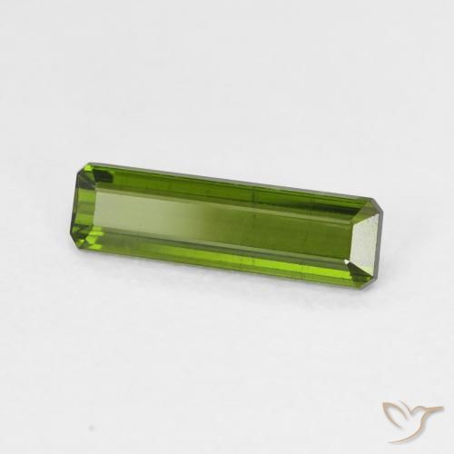 1.33 ct Green Tourmaline Stone, Natural Tourmaline in Octagon Step Cut Shape for Sale