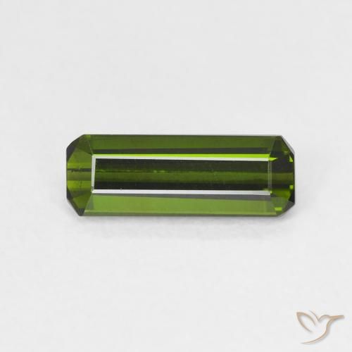 1.15ct Natural Verde amarelado Turmalina, Corte Octógono / Esmeralda, VVS-VS, Photo A