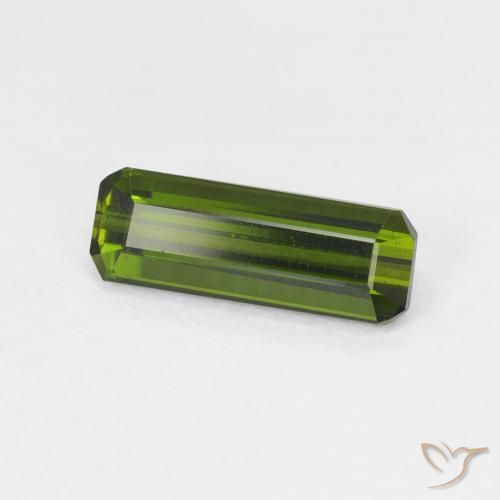 1.15 ct Green Tourmaline Stone, Natural Tourmaline in Octagon Step Cut Shape for Sale