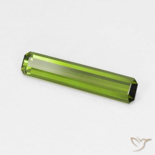 0.91 ct Green Tourmaline Stone, Natural Tourmaline in Octagon Step Cut Shape for Sale