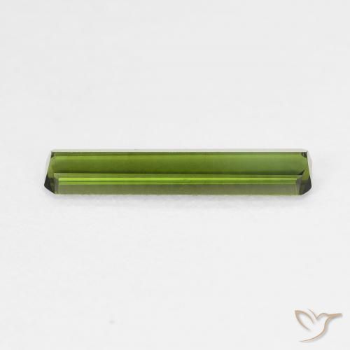 Tourmaline Gemstone in 14.1 x 3.1 mm Size for Sale, Tourmaline Stone in Light Forest Green Color