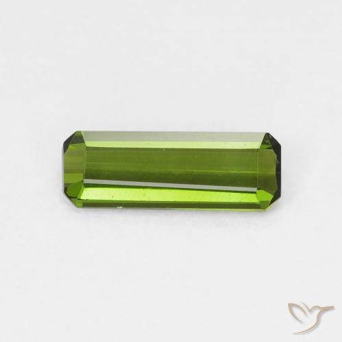0.67ct Natural Forest Green Tourmaline, Emerald Cut, VVS