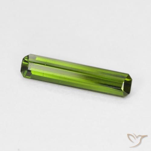 1.06 ct Green Tourmaline Stone, Natural Tourmaline in Octagon Step Cut Shape for Sale