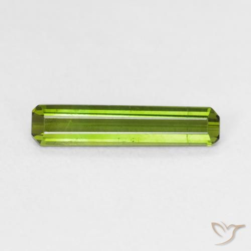 0.85ct Natural Medium Green Tourmaline, Emerald Cut, VVS-VS