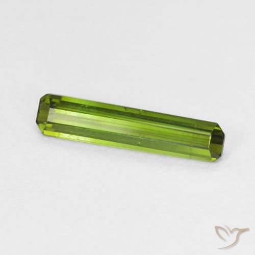 0.85 ct Green Tourmaline Stone, Natural Tourmaline in Octagon Step Cut Shape for Sale