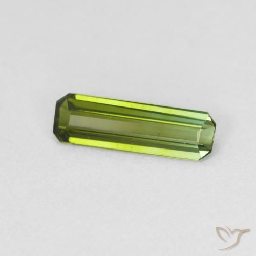 0.69 ct Green Tourmaline Stone, Natural Tourmaline in Octagon Step Cut Shape for Sale