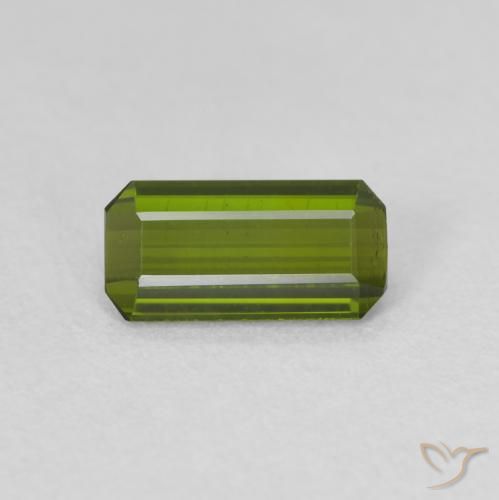 0.84ct Natural Forest Green Tourmaline, Emerald Cut, VS