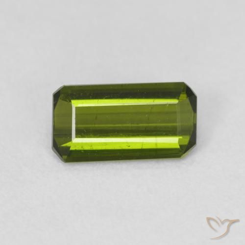0.72ct Natural Forest Green Tourmaline, Emerald Cut, VS