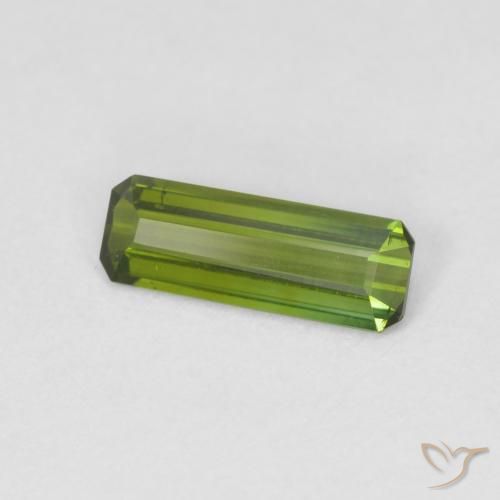0.83 ct Green Tourmaline Stone, Natural Tourmaline in Octagon Step Cut Shape for Sale