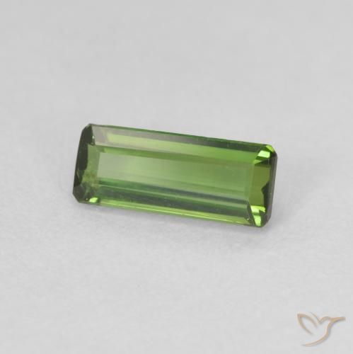 0.83 ct Green Tourmaline Stone, Natural Tourmaline in Octagon Step Cut Shape for Sale