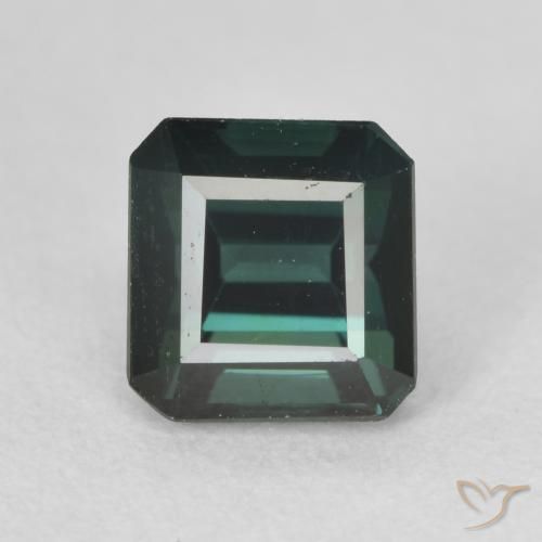 1.43ct Natural Bluish Green Tourmaline, Emerald Cut, VS