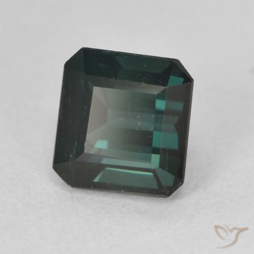 1.43 ct Green Tourmaline Stone, Natural Tourmaline in Octagon Step Cut Shape for Sale