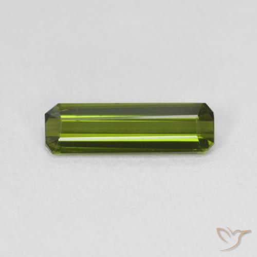 1.04 ct Green Tourmaline Gemstone, Tourmaline Gem in Octagon Step Cut Shape for Sale.