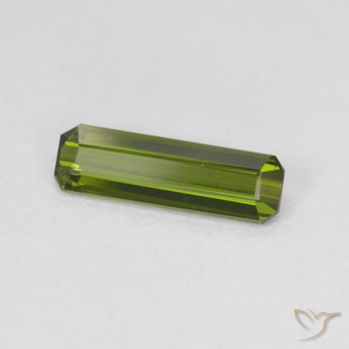 1.04 ct Green Tourmaline Stone, Natural Tourmaline in Octagon Step Cut Shape for Sale