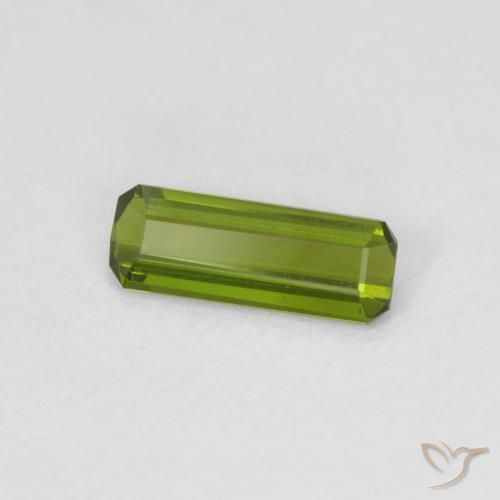 0.59 ct Green Tourmaline Stone, Natural Tourmaline in Octagon Step Cut Shape for Sale
