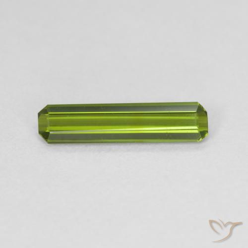 0.86ct Natural Medium Green Tourmaline, Emerald Cut, VVS-VS