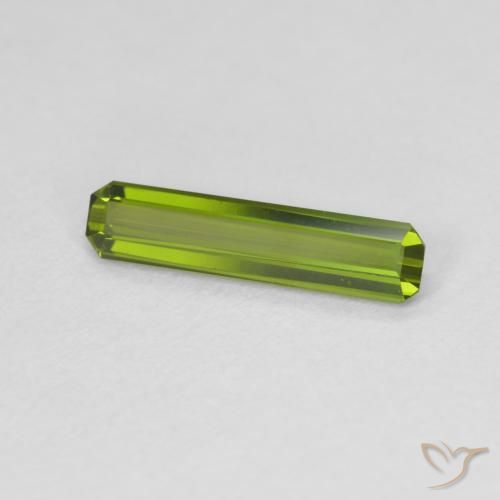 0.86 ct Green Tourmaline Stone, Natural Tourmaline in Octagon Step Cut Shape for Sale