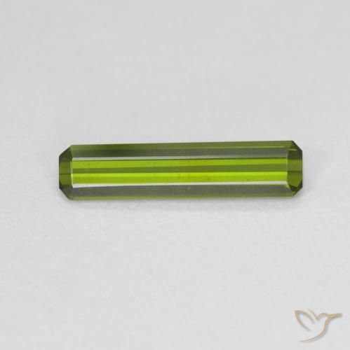 1.08 ct Green Tourmaline, 14.6 x 3.4 mm Octagon Cut From Mozambique, Photo A